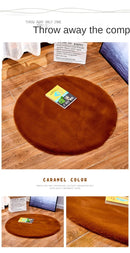 Colorful Round Shaggy Area Rug for Living Room, Bedroom, Kids Room - Modern Floor Mats