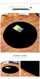 Colorful Round Shaggy Area Rug for Living Room, Bedroom, Kids Room - Modern Floor Mats