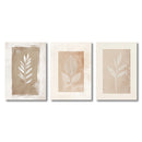 Wall Art Decor Paintings Warm Tones Posters Home Creative Gifts 3pcs Neutral Minimalist Abstract Fern Boho