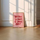 Modern,Retro You Have So Much To Smile Abou Wall Art Print Canvas Painting Poster Picture For Bedroom,Living Room Home Decor