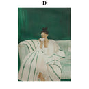 Abstract Dancer Wall Art Modern Women Minimalist Portrait Art Fashion Wall Art Canvas Painting Nordic Poster Room Decor