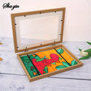 Flip Up Wooden Photo Frame, Magnetic Suction Frame, A4 Children's Photo Frame, Storage Frame, Art Work Certificate Frame