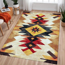 Southwestern Rug, Aztec Tribal Area Rug, Geometric Native American Design, Western Rug, Washable Boho Rug, Ethnic Area Carpet