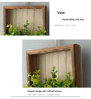 Artificial Plant Wall Art, Fake Flower Frame Hanging Decor for TV Background Wall, Living Room, Restaurant, Hotel Faux Greenery