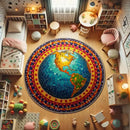 World of Warcraft Azeroth Map Rug Azeroth World Map Round Rug Map Rug Cool Rugs Popular Rug Fantastic Rug Movie Decor Area Rugs