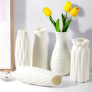 Plastic Vases Concise Imitation Ceramic Flowers Pots Wedding Home Garden Table DIY Gifts Bonsai Festival Party Courtyard Decor