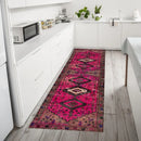Terracota Boho Kitchen Entryway Hallway Turkish Runner Rug Vintage Persian Style Runner Washable Bohemian Area Rugs