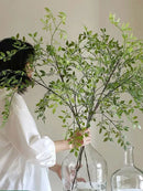 Artificial single branch3Artificial Green Plants with Simulated Forsythia, Forest Style, for Home and Hotel Decoration