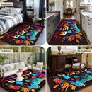 Abstract Geometric Area Rug Non-Slip Washable Soft Carpet Modern Minimalist Floor Mat for Living Room Bedroom Home Decor