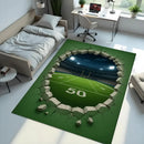 Soccer Stadium Area Rug Football Field Sports Design Football Field Rug Kids Sports Room Decor American Carpet Home Decoration