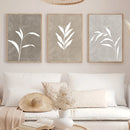 Wall Art Decor Paintings Warm Tones Posters Home Creative Gifts 3pcs Neutral Minimalist Abstract Fern Boho