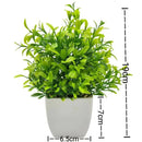 1PC Artificial Plant with Plastic Pot for Home Office Desk Living Room Bedroom Decor Fake Greenery No Maintenance Required