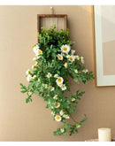 Artificial Plant Wall Art, Fake Flower Frame Hanging Decor for TV Background Wall, Living Room, Restaurant, Hotel Faux Greenery