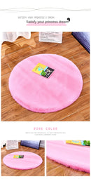 Colorful Round Shaggy Area Rug for Living Room, Bedroom, Kids Room - Modern Floor Mats