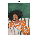 Abstract Dancer Wall Art Modern Women Minimalist Portrait Art Fashion Wall Art Canvas Painting Nordic Poster Room Decor