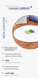 Colorful Round Shaggy Area Rug for Living Room, Bedroom, Kids Room - Modern Floor Mats