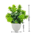 1PC Artificial Plant with Plastic Pot for Home Office Desk Living Room Bedroom Decor Fake Greenery No Maintenance Required