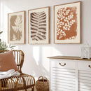 Wall Art Decor Paintings Warm Tones Posters Home Creative Gifts 3pcs Neutral Minimalist Abstract Fern Boho