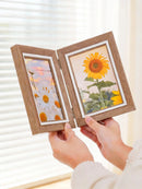 Folded hinge photo frame - suitable for 6-inch photos - can display 2 photos - modern and simple desktop photo frame