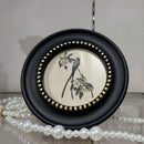 French Mid-century Style Photo Frame Modern Design Wooden Round Frame Wall-mountable Classic Home Decor Ramka Na Zdjęcia FYPF