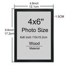 2pcs 4x6inch Black Wood Photo Frame 10x15cm Picture Frame Modern Minimalist Family Photo Frame DIY Photo Wall Picture Frame