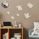 Wooden Flying Birds Wall Art Hanging Home Decoration for Living Room Dining Room Modern House Decor