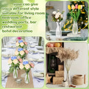 6 Transparent Modern Small Vases - for Decorating Wedding Tables and Dining Rooms, Transparent Vases, Home Tabletop Decoration, Windowsill Decoration, Flower Arrangement Containers, Shatterproof and Durable
