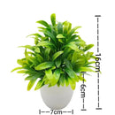 1PC Artificial Plant with Plastic Pot for Home Office Desk Living Room Bedroom Decor Fake Greenery No Maintenance Required