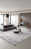 Modern Scandi Area Rug, Spill-Proof Easy Clean Carpet for Living Room and Bedroom, Plush Sofa Mat with Non-Slip Backing