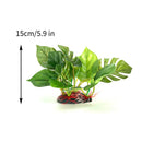 Artificial Aquarium Decor Plants Plastic Aquatic Plant with large green leaves Underwater Plants Fish tank aquatic plant adorn