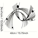 Modern Abstract Geometric Metal Wall Art, Minimalist Linear Art, Suitable for Home, Office, Indoor/outdoor Sign, Easy To Hang