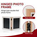 Folded hinge photo frame - suitable for 6-inch photos - can display 2 photos - modern and simple desktop photo frame
