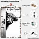 Bathroom Wall Art Decor Farmhouse Modern Funny Sign Bathroom Farm Animal Wall Pictures for Office Apartment Toilet Restroom Door