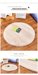 Colorful Round Shaggy Area Rug for Living Room, Bedroom, Kids Room - Modern Floor Mats