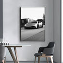 Modern Fashion Wall Art Simple Black and White Luxury Car HD Canvas Poster Prints Home Bedroom Living Room Decoration Mural