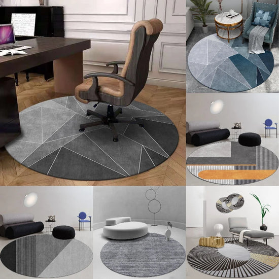 Modern Round Area Rug Minimalist Soft for Living Room Bedroom Study Room Decor Floor Mat Slip-resistant Wear-resistant Fashion
