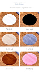 Colorful Round Shaggy Area Rug for Living Room, Bedroom, Kids Room - Modern Floor Mats