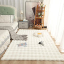 Rabbit Fur Area Rug–Soft Thick Non-Slip Waterproof Machine-Washable for Living Room and Bedroom Decor