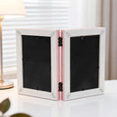 Folded hinge photo frame - suitable for 6-inch photos - can display 2 photos - modern and simple desktop photo frame
