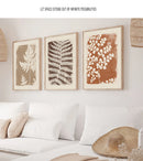 Wall Art Decor Paintings Warm Tones Posters Home Creative Gifts 3pcs Neutral Minimalist Abstract Fern Boho