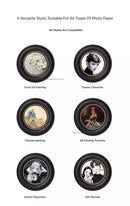 French Mid-century Style Photo Frame Modern Design Wooden Round Frame Wall-mountable Classic Home Decor Ramka Na Zdjęcia FYPF