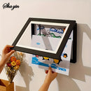 Flip Up Wooden Photo Frame, Magnetic Suction Frame, A4 Children's Photo Frame, Storage Frame, Art Work Certificate Frame