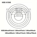 African Geometric Round Rug, Durable Polyester, Fade-Resistant & Washable, Mystical Ethnic Design, for Bedroom/Living Room