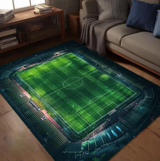 Soccer Stadium Area Rug Football Field Sports Design Football Field Rug Kids Sports Room Decor American Carpet Home Decoration