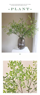Artificial single branch3Artificial Green Plants with Simulated Forsythia, Forest Style, for Home and Hotel Decoration