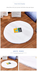 Colorful Round Shaggy Area Rug for Living Room, Bedroom, Kids Room - Modern Floor Mats