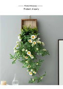 Artificial Plant Wall Art, Fake Flower Frame Hanging Decor for TV Background Wall, Living Room, Restaurant, Hotel Faux Greenery